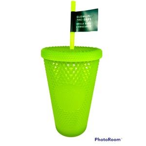 Starbucks Glow in the Dark Lemongrass Studded Tumbler Grande 16oz Cup NEW 2022